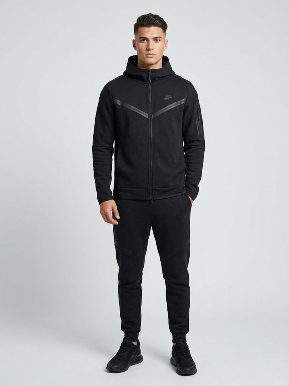 Nike Sportswear Tech Fleece Mens XXL Black Full Zip Hoodie Jacket NWT
